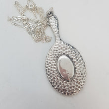 Load image into Gallery viewer, Antique Sterling Silver Miniature Mirror Pendant
