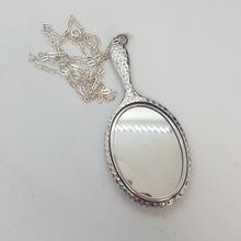 Load image into Gallery viewer, Antique Sterling Silver Miniature Mirror Pendant
