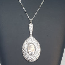 Load image into Gallery viewer, Antique Sterling Silver Miniature Mirror Pendant
