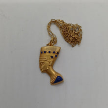 Load image into Gallery viewer, Vintage 18ct Gold Lapis Lazuli Nefertiti Pendant
