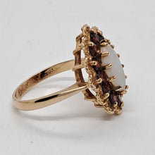 Load image into Gallery viewer, Vintage 9ct Gold Opal and Garnet Dress Ring
