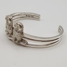 Load image into Gallery viewer, Vintage Sterling Silver Owl Cuff Bracelet
