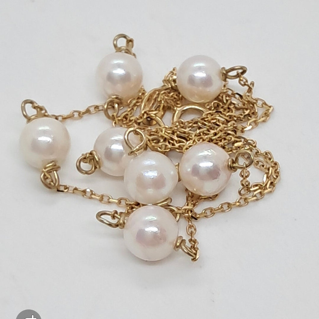 9ct Gold Cultured Pearl Necklace