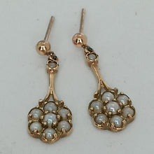 Load image into Gallery viewer, 9ct Gold Split Pearl Drop Earrings
