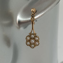 Load image into Gallery viewer, 9ct Gold Split Pearl Drop Earrings
