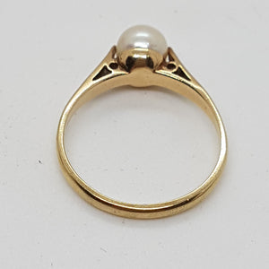 Vintage 9ct Gold Pearl Ring