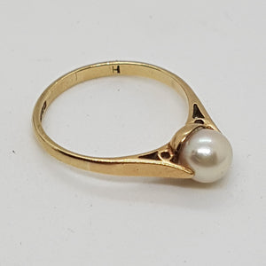 Vintage 9ct Gold Pearl Ring