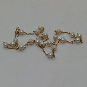 9ct Gold Cultured Pearl Necklace