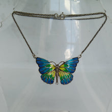 Load image into Gallery viewer, Sterling Silver Pique a Jour Butterfly Pendant
