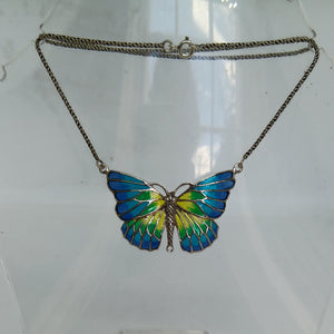 Sterling Silver Pique a Jour Butterfly Pendant