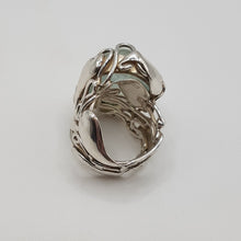 Load image into Gallery viewer, Sterling Silver Large Blue Quartz Statement Ring
