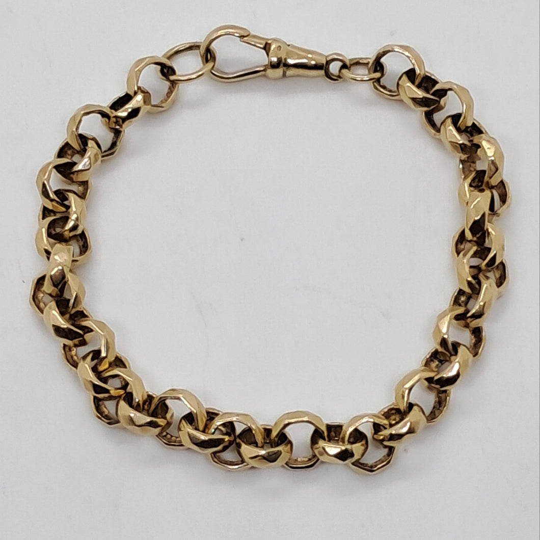 Vintage 9ct Gold Rollerball Bracelet