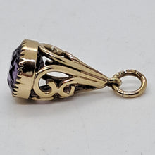 Load image into Gallery viewer, Vintage 9ct Gold Amethyst Fob
