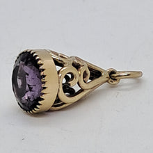 Load image into Gallery viewer, Vintage 9ct Gold Amethyst Fob
