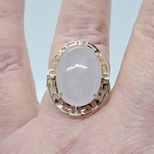 Load image into Gallery viewer, 14ct Gold Rose Quartz Dress Ring
