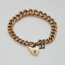 Load image into Gallery viewer, Antique 9ct Rose Gold Curb Bracelet
