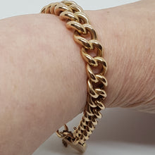 Load image into Gallery viewer, Antique 9ct Rose Gold Curb Bracelet
