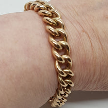 Load image into Gallery viewer, Antique 9ct Rose Gold Curb Bracelet
