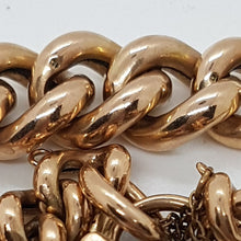 Load image into Gallery viewer, Antique 9ct Rose Gold Curb Bracelet
