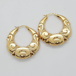 Vintage 9ct Gold Hoop Earrings