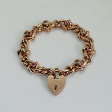 Load image into Gallery viewer, Antique 9ct Gold Ruby and Pearl Bracelet
