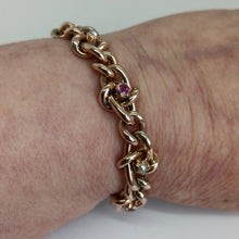 Load image into Gallery viewer, Antique 9ct Gold Ruby and Pearl Bracelet
