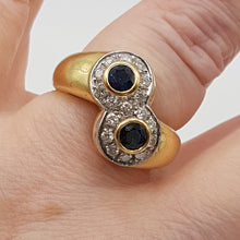 Load image into Gallery viewer, 18ct Gold Sapphire and Diamond Ring
