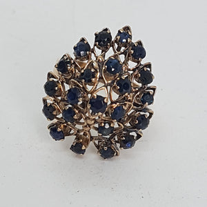 Vintage 14ct Gold Sapphire Dress Ring