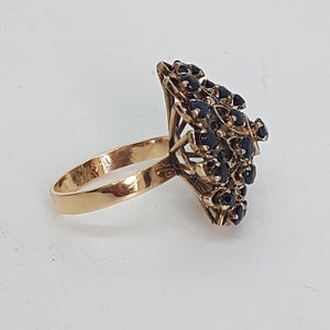 Vintage 14ct Gold Sapphire Dress Ring