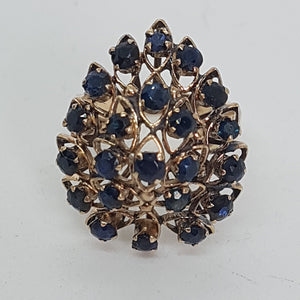 Vintage 14ct Gold Sapphire Dress Ring