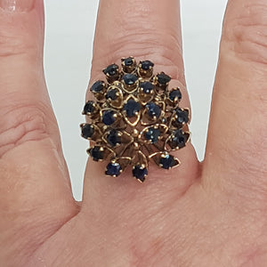 Vintage 14ct Gold Sapphire Dress Ring