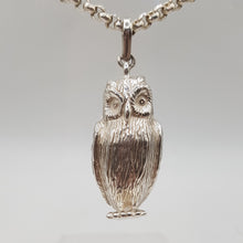 Load image into Gallery viewer, Sterling Silver Owl Pendant
