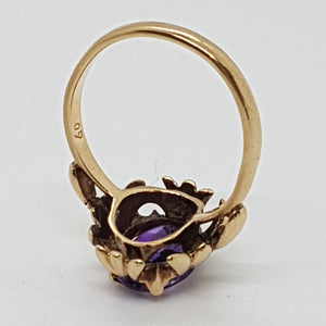 Vintage 9ct Gold Amethyst Ring