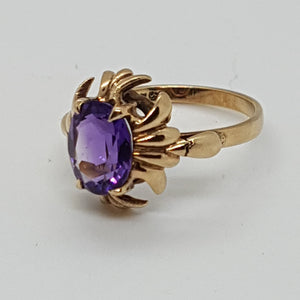 Vintage 9ct Gold Amethyst Ring