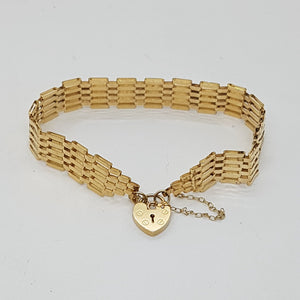 9ct Gold Gate Bracelet