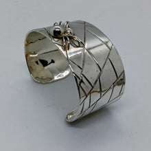 Load image into Gallery viewer, Vintage Sterling Silver Spider and Web Bracelet
