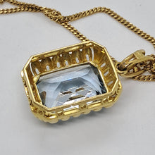 Load image into Gallery viewer, 18ct Gold Blue Topaz Pendant
