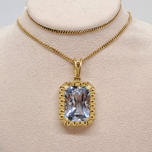 Load image into Gallery viewer, 18ct Gold Blue Topaz Pendant
