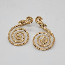 Load image into Gallery viewer, 9ct Gold Spiral Drop Earrings
