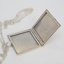 Load image into Gallery viewer, Vintage Sterling Silver Square Locket Pendant
