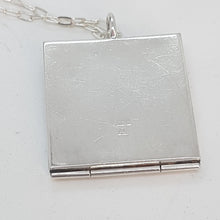 Load image into Gallery viewer, Vintage Sterling Silver Square Locket Pendant
