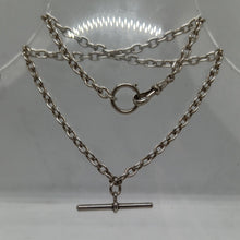 Load image into Gallery viewer, Antique Sterling Silver Double Albert Chain Necklace
