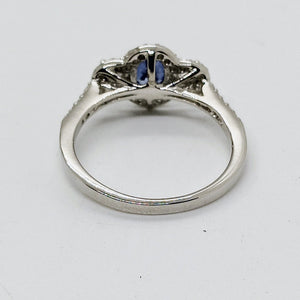 Sterling Silver Tanzanite CZ Ring