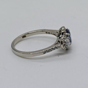 Sterling Silver Tanzanite CZ Ring