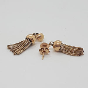 Vintage 9ct Gold Tassel Earrings