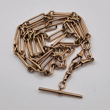 Load image into Gallery viewer, Antique 9ct Rose Gold Long Link Necklace
