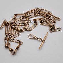 Load image into Gallery viewer, Antique 9ct Rose Gold Long Link Necklace
