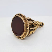 Load image into Gallery viewer, Vintage 9ct Gold Carnelian Fob Pendant
