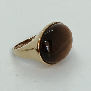 9ct Gold Tigers Eye Ring