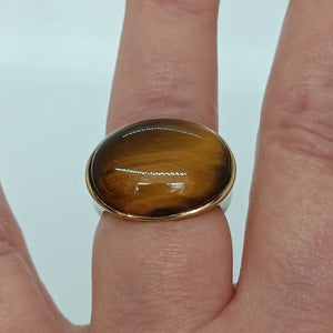 9ct Gold Tigers Eye Ring